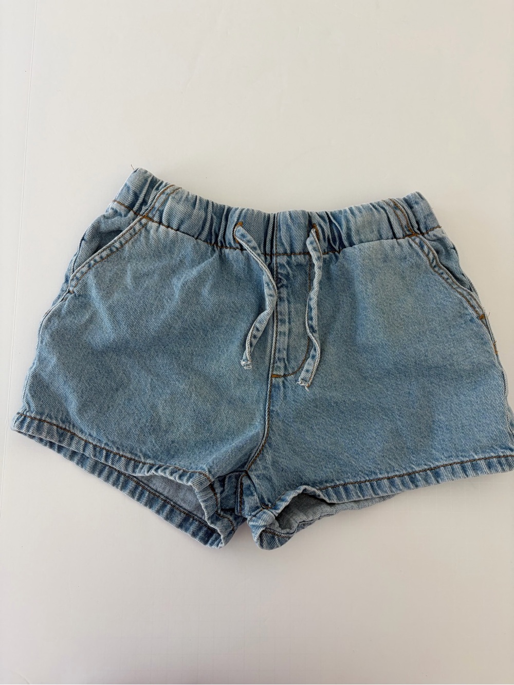 Zara Girls Denim Pull On Shorts Casual Elastic Waistband Size 9-10Y